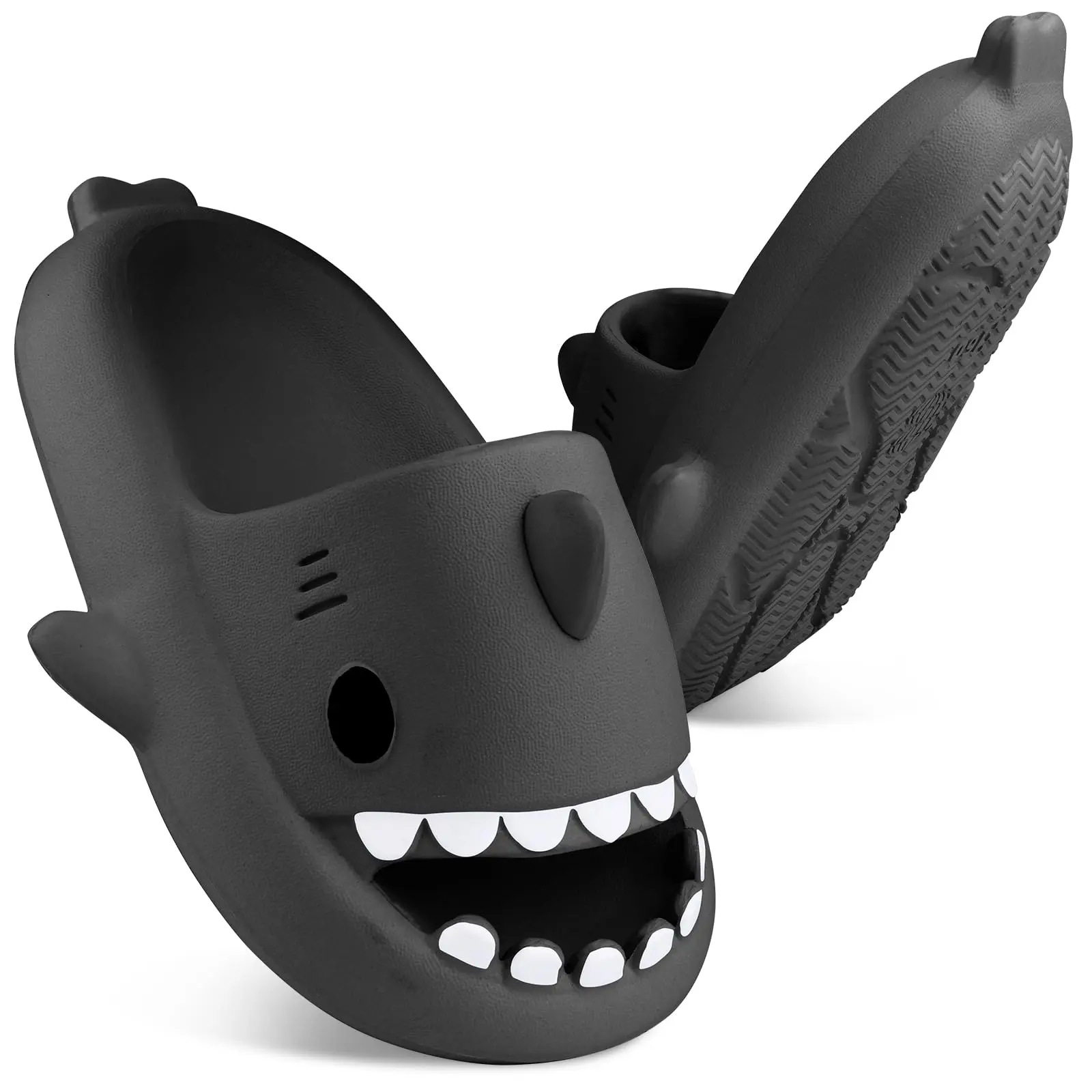 DIOLV Men'S Open Toe Shark Sandals Slippers Flipflop Shark Slides Novelty Pillow Slippers Cushioned Cloud Slides Boy Footwear Fathersdaygift Walking ShoesCarrie-