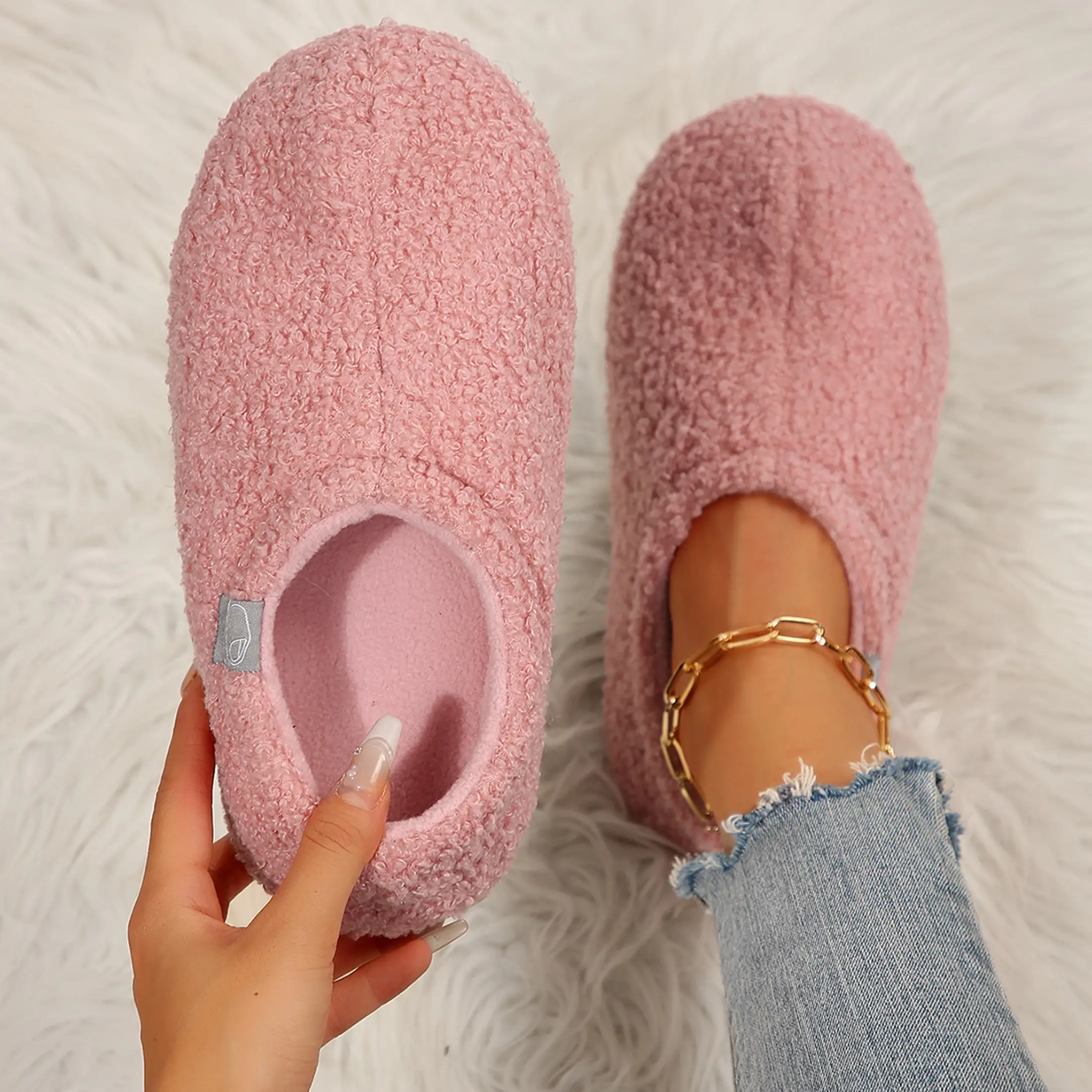 Home Slipper Memory Foam Slippers for Women Fuzzy Bedroom House Shoes Non-slip Indoor Slipper Booties