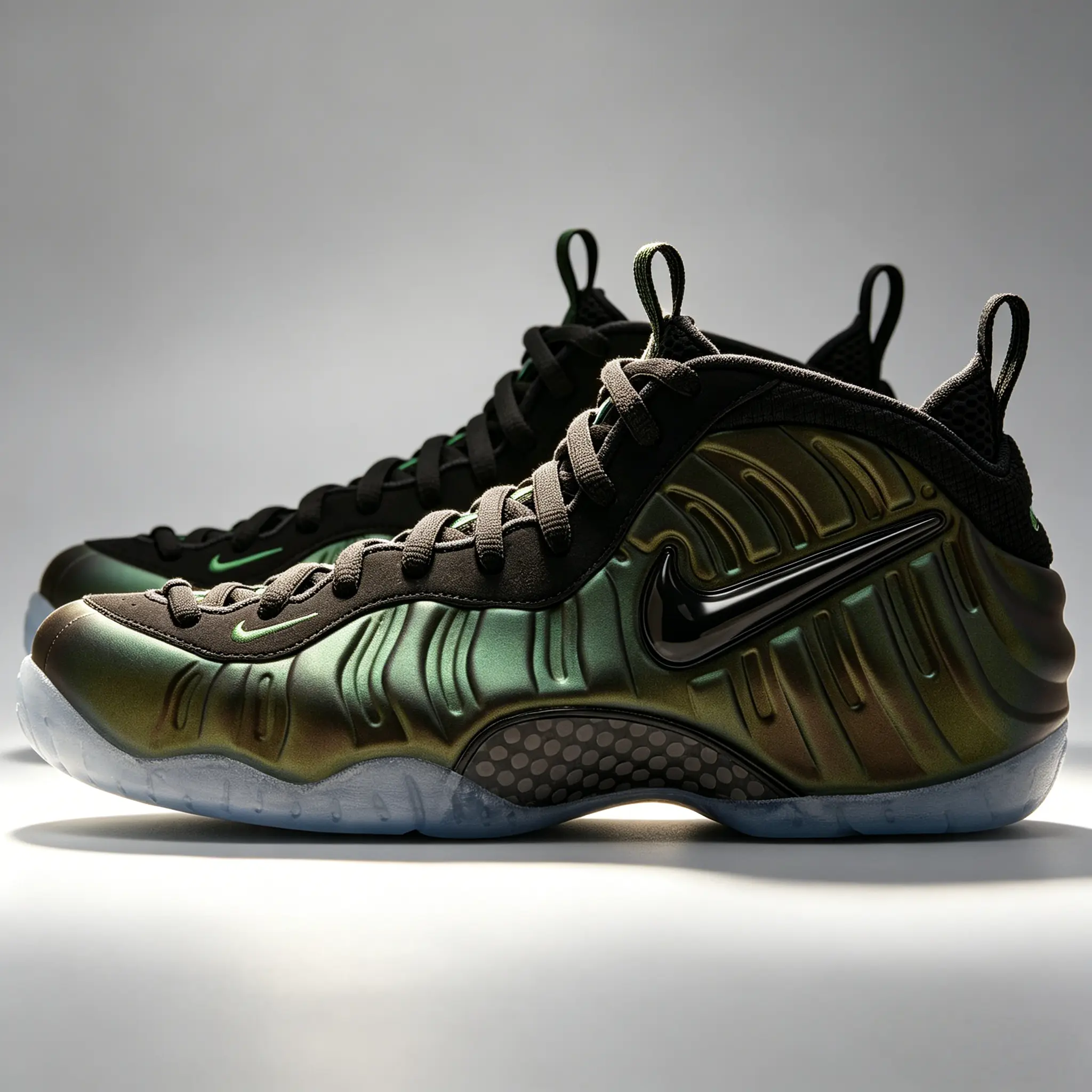 men's Nike Air Foamposite Pro Basketball Shoes, 'Pine Green' 2025 Edition, Style Code HF0794-300