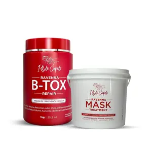 I BELLI CAPELLI Ravenna B-tox Repair & Intense Moisturizing Mask Kit with Argan Oil Panthenol Keratin for Hair Repair Hydration Hydrate Moisturize Restore Hydrating - Haircare Moisturizer Hair Mask Set