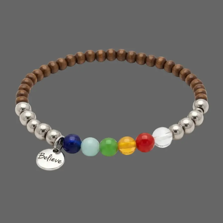 Believe" Inspiration Bead Chakra Bracelet