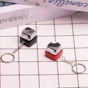 1 Pc Button Prank Toy Prank Button Keychain Pendant Decompression Prank Gift Party Small Game Small Gift Silent Fidget Keychain