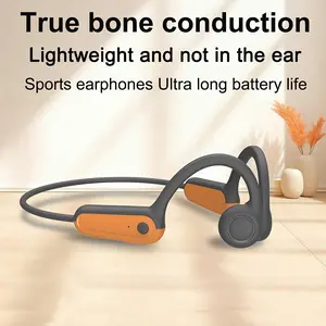 Open-Ear Bone Conduction Earbuds, True Wireless Sports Headphones with Mic, Lightweight, Long Battery Playback Time, Ultra-Long Endurance for Running, Hiking, Workout, Earbud