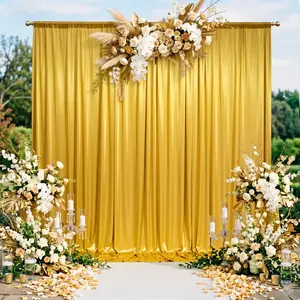 Glitter Backdrop Curtains - 2 Panels 5x10FT Satin Photo Backdrop, Wrinkle-Free Shimmer Back Drop Cloth Shiny Drapes for Photobooth Wedding Birthday Parties Photoshoot Background Decorations