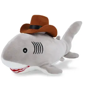 DOLLIBU Soft Grey Plush Baby Cowboy Dress-Up Stuffed Toy - Western Vibe Design with Name Print for Infants