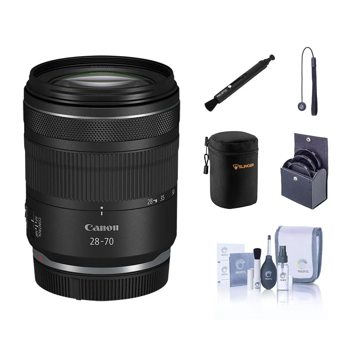 Canon RF 28-70mm f/2.8 IS STM Lens, Bundle with 67mm Filter Kit, Soft Lens Case, Cleaning Kit
