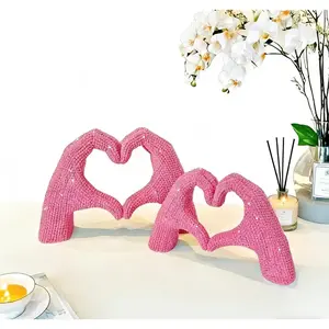 Heart Hand Gesture Ornament, Valentine's Day Gift, Mother's Day Decor, Birthday Present, Wedding Anniversary Decoration