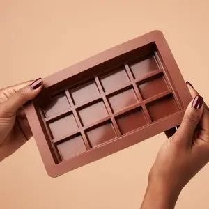 Spoonlings Viral Dubai Chocolate Jumbo Mold - 20oz Reusable Food-Grade Silicone Mold for Luxury Chocolate Bars - Non-Stick & Easy to Clean - Heat & Freeze Safe