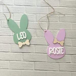 Custom Charms for Children's Easter Basket Name Tags - Personalized Acrylic & Wooden Name Tags with Custom Designs