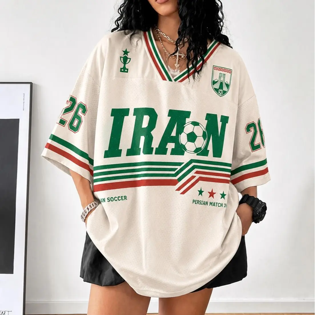 Iran Soccer Jersey, Retro Team Melli Shirt, Custom Name Number Jersey, Iranian Football Fan Gift, Persian Match Tee