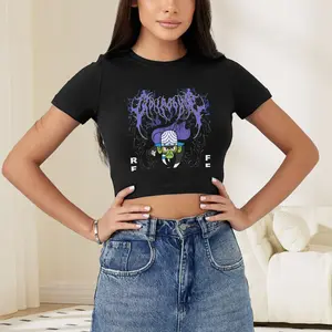 Civilregime Vintage Crop Top – Soft Cotton Baggy T-Shirt, Casual Crewneck Streetwear for Women & Unisex﻿﻿