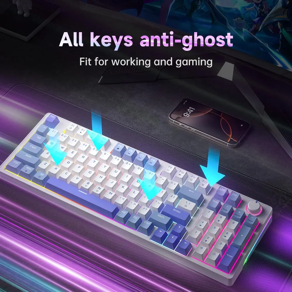 FURYCUBE x ZIFRIEND AG98 Mechanical Game Keyboard - Gasket Mount