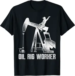 Oil Rig Worker Drilling USA American Gas Oilfield T-Shirt - Jasminean Shop 80B07YZVHP5Q