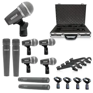5Core Drum Mic Kit 9 Pcs Kick Bass Tom Snare Dynamic Microphone Instrument Mics Set