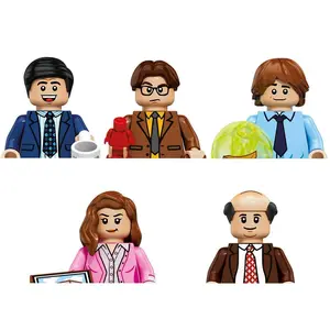 MB1001-1005 The Office Building Blocks Michael Scott Mini Action Figure Toys