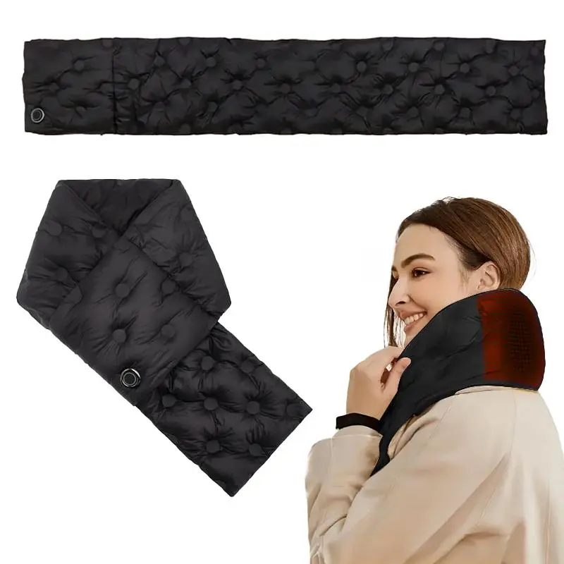 USB Powered Heated Scarf, 3-Temperature Plug and Play Electric Neck Warmer, Smart Heating Scarf for Outdoor Cycling, Winter Warmth Gifts