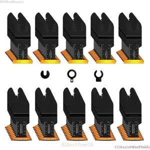 100PCS Oscillating Tool Blades, Titanium & HCS Oscillating Saw Blades for Metal/Wood/Plastic Cutting, Curved Edge Multi Tool Blades Compatible with Bosch Milwaukee RyobiEverlanelnspired17CCMasterMarkToolsPulseTrail5 AAZestZone35DD20BarkBouquet