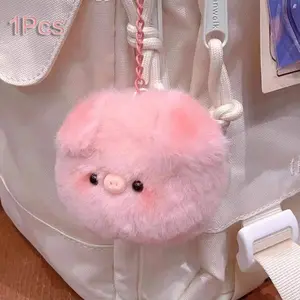 Cute Pig Plush Toy, Soft and Adorable, Backpack Hanging Decoration, Car Keychain, Girl Bag Accessory, Couple Gift, Holiday Present, Keychain Bag Pendant, Keychain Kawaii