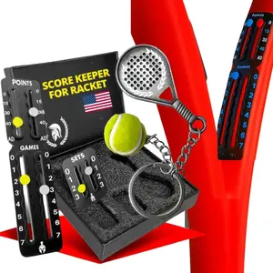 Tennis and Padel Score Keeper for Rackets Ultra-Light 3M Adhesive Tennis Racket Score Tracker and Set Scorer Must Have Tennis Accessories for Women, Men and Kids