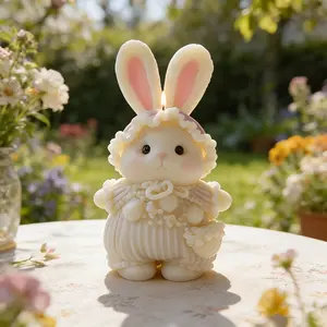 Cute Bunny Silicone Mold, Resin Casting Molds, Suitable for DIY Handmade Handicraft Scented Candles, Resin Crafts, Soaps, Plaster, Clay, and Home Decor, Easter Gifts, Party Decorations