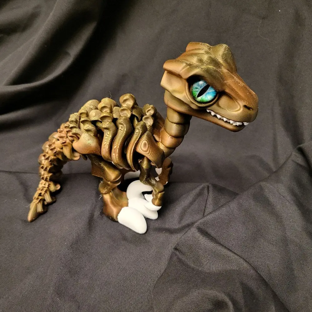3D-Printed Velociraptor Figurine - Decorative Collectible for Dinosaur Enthusiasts