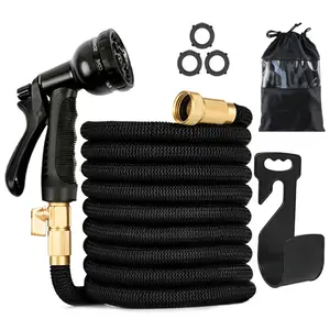 Expandable Garden Water Hose - 50FT/75FT/100FT Sizes, Heavy-Duty Superior Strength, 4-Layer Durable Collapsible Latex Core, Extra-Strong Brass Connectors, Lightweight Flexible Design,summervibes