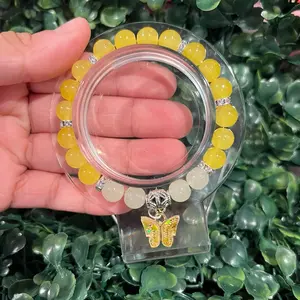 Beaded Bracelet with Butterfly Charms