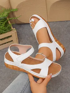 Women's new Ankle Strap Wedge thick-soled comfortable sandals, designed for comfort and softness, suitable for daily casual wear and various occasions, open-toe style, fashionable summer shoes, the best choice as a gift.
