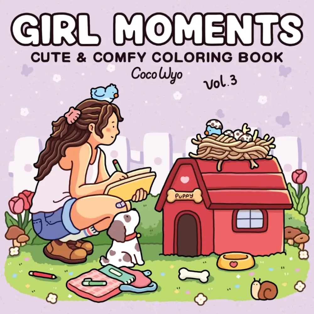 Girl Moments: Vol. 3 Paperback Coloring Book for Adults and Teens, Featuring Cozy Daily Activities for Relaxation, Independent