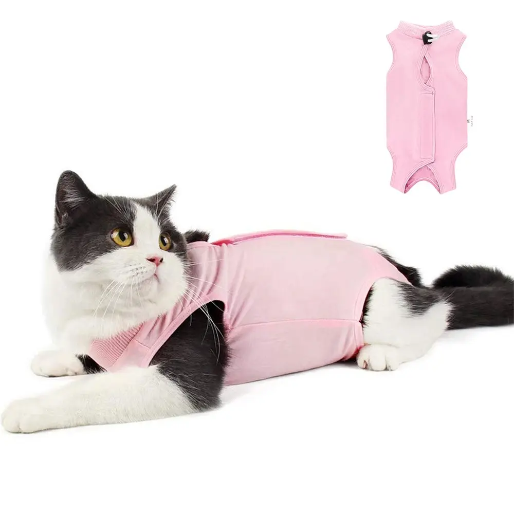 Cat Recovery Suit for Abdominal Wounds or Skin Diseases, Cat Onesie for Cats After Surgery Female Kitten Recovery Suit, Breathable E-Collar Alternative for Cats After Spay Anti Licking Wounds, Kitten Clothes