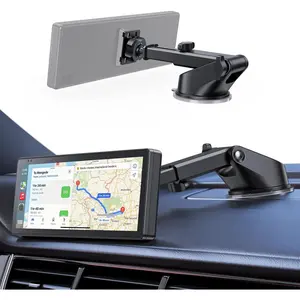 Suction Cup Car Mount, Suitable for in-Car Monitors and CarPlay Screens, Tool-Free Installation, Dashboard & Windshield Use, 360 °   Rotation for Easy Angle Adjustment, Sturdy & Secure, Black