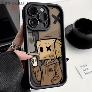 High Color Carton for Man Case for iPhone 15/15Plus/15Pro/15ProMax, for iPhone 14/14Plus/14Pro/14Pro/14Pro/14ProMax, for iPhone 13/13Pro/13ProMax, for iPhone 12/12Pro/12ProMaxFull Coverage Shockproof Protection Wireless