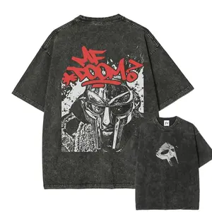 MF DOOM T-Shirt Comic Vintage Style , Hip HopIcon Graphic Tee, MF Doom 2 Sides Rap Tee,Doom The Villain Shirt, Unisex for Men, For Women Menswear