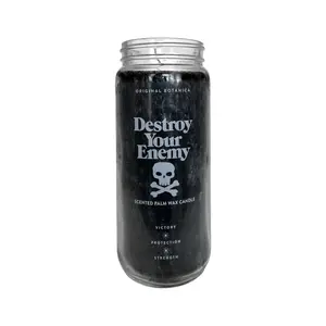 Destroy Your Enemy Intention Scented Clean Burning Palm Wax Candle For Uncrossing