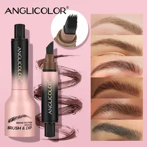 Angled Liquid Brush Eyebrow Pencil Liquid Eyebrow Enhancer Easy to Color Long-Lasting Quick-Drying