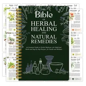 Herbal Bible Cooking Manual with Illustrated Herbal Guide & Medicinal Plant Recipes - 5.5x8.5 Inch Natural Healing Diary for Culinary Enthusiasts, Aromatherapy, and Overall Wellness
