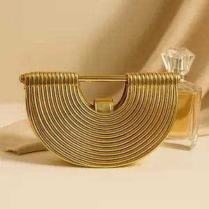 Aurora Arc Semi-Circular Handbag Gold