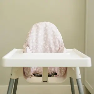 Pink Floral Cushion Cover for IKEA Antilop Highchair: Wipeable, Highchair Accessories