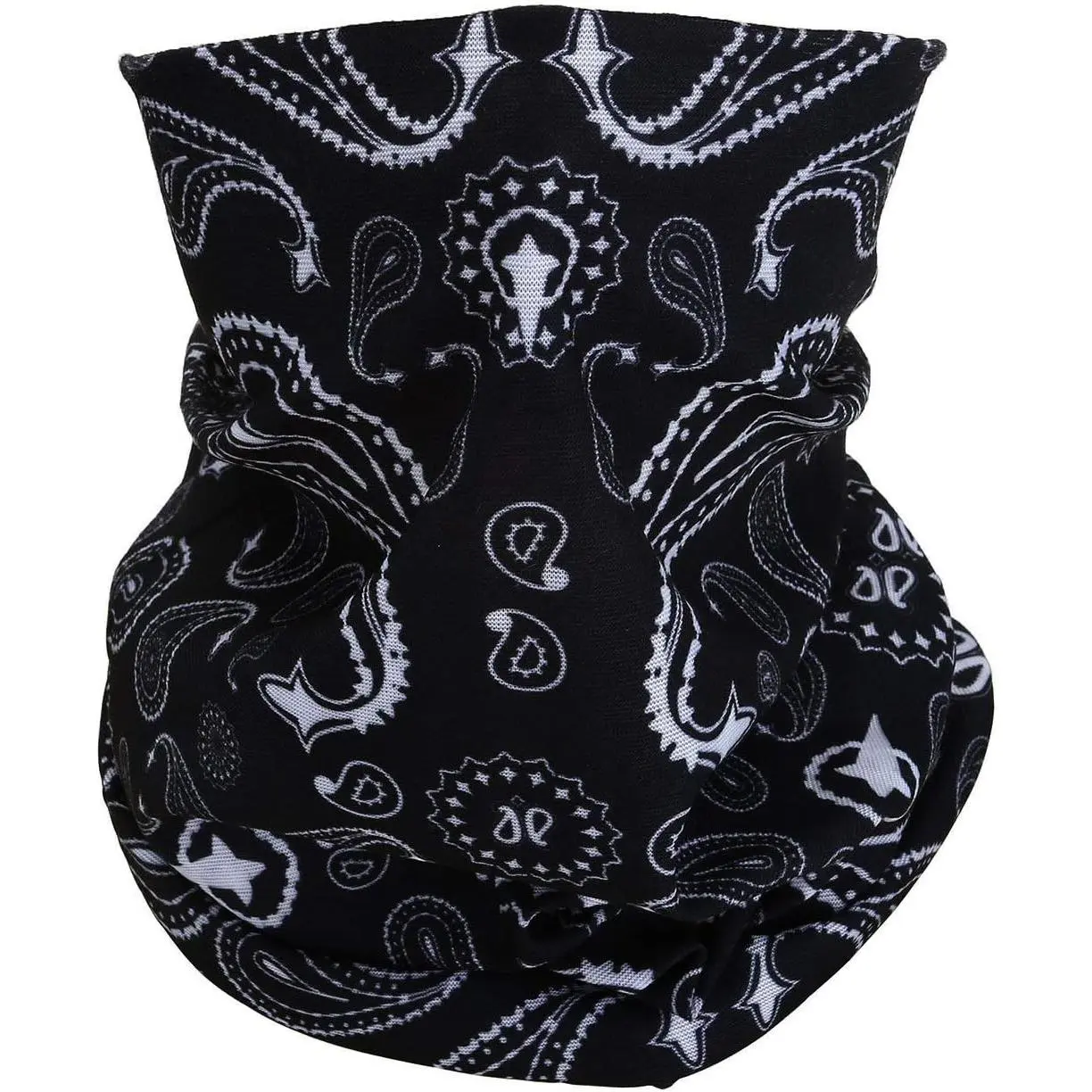 Paisley Print Tube Bandana Gaiter Scarf, Sports & Outdoor Protective Gear Face Cover for Hiking, Ski Mask