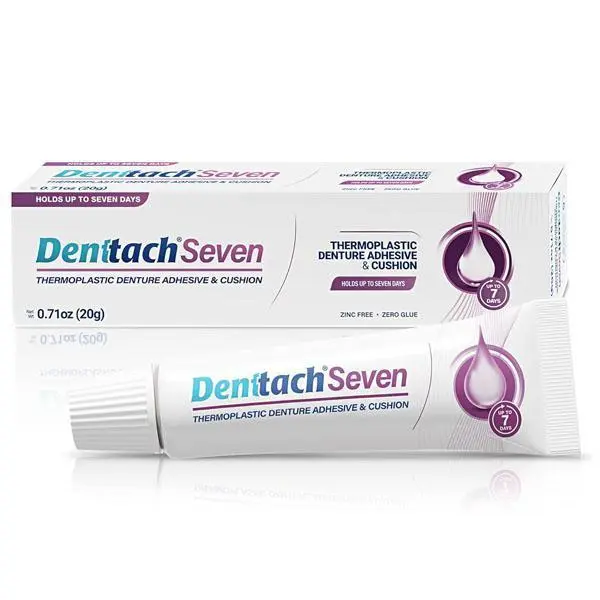 Denttach Seven Thermoplastic Denture Adhesive Soft Reline for Dentures .70 oz Denttach Seven Thermoplastic Denture Adhesive Soft Reline for Dentures .70 oz