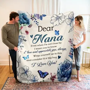 Personalized Design Printed Flannel Blanket, Soft Casual Warm Blanket, Multifunctional Office Blanket, Outdoor Camping Travel Blanket, Custom Flannel Blanket