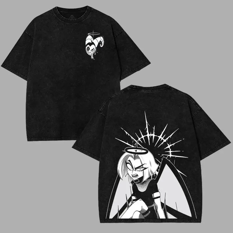 LUTE Hazbin Hotel T-Shirt,Hazbin Shirt, Comic Shirt, TV Show Shirt graphic tees Menswear Top Cotton Fabric lover streetwear