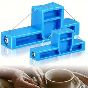 Angle Cut Clay Tool, 2 Sizes Wire Miter Clay Trim Tool, Small Pottery Angle Cutter, Plastic Clay Cutters, Pottery Scribi