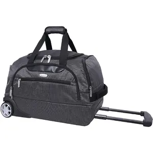 Skyline Rolling Duffel Bag with Smooth Rolling Wheels, Lets You Travel with Style and Ease, Gray