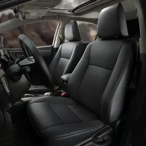 Custom Toyota Corolla 2014-2019 (S, SE, S Plus, Special Edition) Seat Covers, Full Set Black, Perfect Fit, Durable Car Interior Accessories, Spill/Stain Protection, Easy to Clean, Airbagsafe, Easyinstall, Waterproofing, Airbag Safe