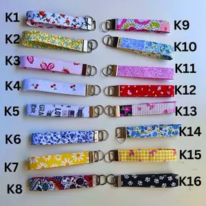 Fabric Wristlet Lanyard Keychains - Multi-Functional Key Fob Wallet, Stylish Fashion Bag Accessory
