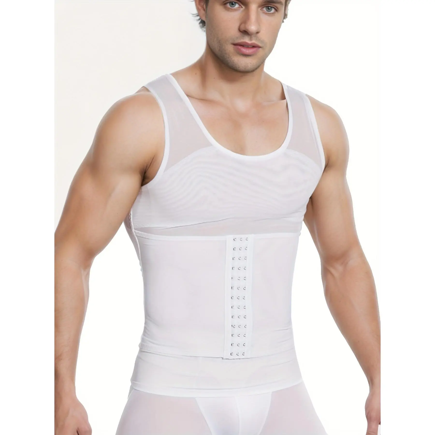 Men's Slimming Corset Compression Vest - Tummy Shaper, Sweatproof and Breathable Abdominal Binder