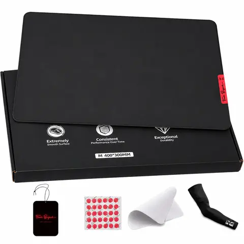 Flash Beyond Glass Gaming Mouse Pad - Premium Glass Mousepad with Protective Coating, Anti-Slip Rubber Base, Smooth Precise Tracking, Non Slip Mousepad for Gaming Use