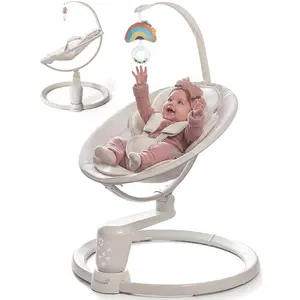 #SummerVibes  Grownsy Baby Swings for Infants, Dual Motion Side-to-Side & Front-to-Back Baby Swing with 5 Speeds and Built-in Music, 270° Seat Rotation, 5-Point Harness for Newborn 0-9 Months