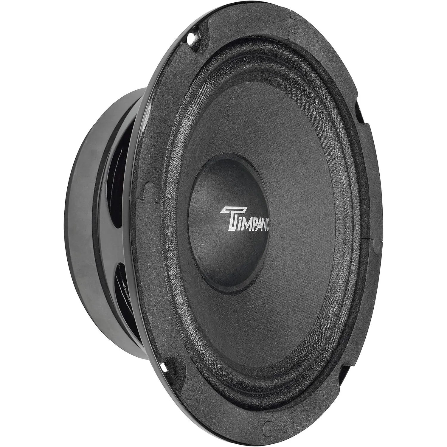 Timpano 6.5 Inch Shallow Midrange Speaker 500 Watts Max Power TPT-MR6-4 PRO, 6.5 Midrange Speakers 4 Ohm Shallow Mount Car Speaker, Pro Loudspeaker Compact for Doors (Single)